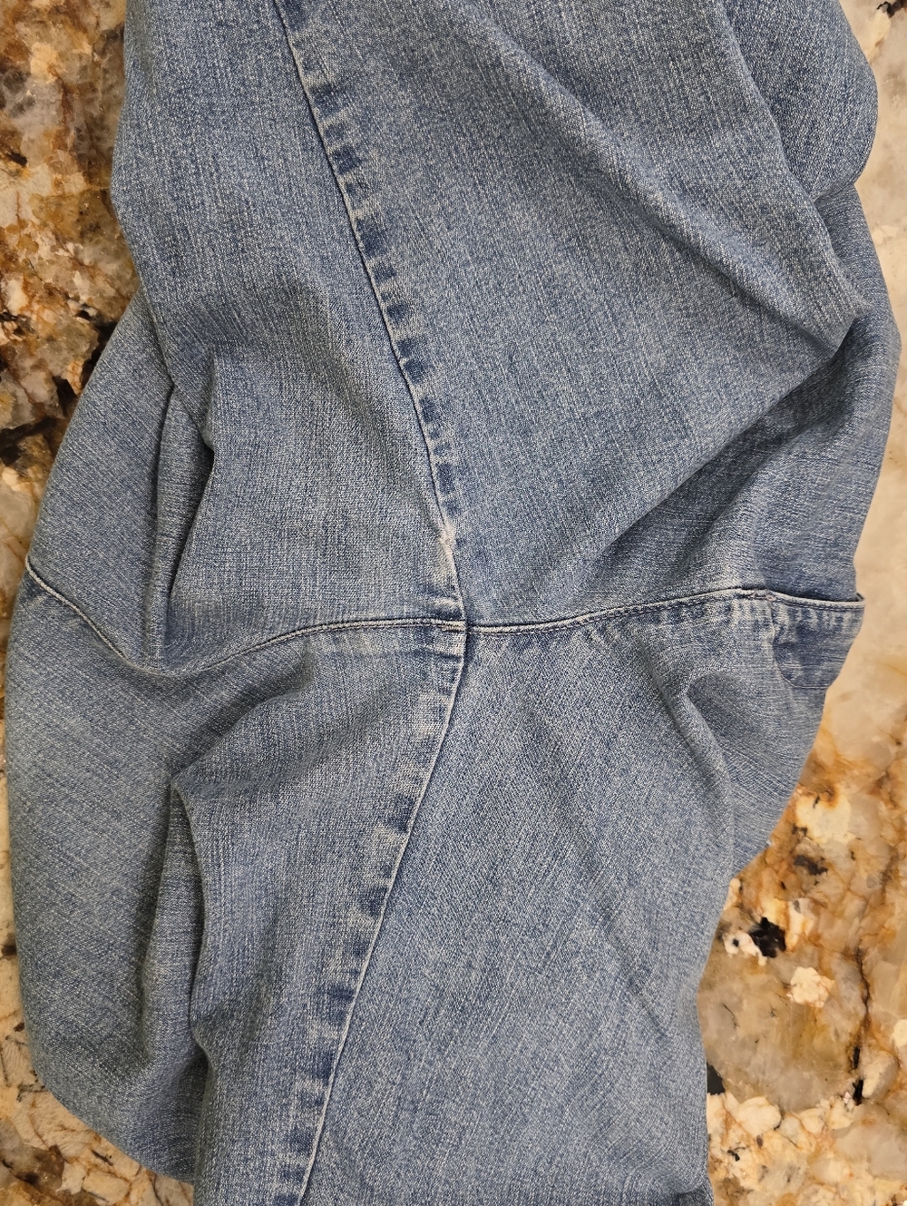 Madewell Pleated Taper Wide-Leg Jeans Nichols Wash 6 - Picture 7 of 12